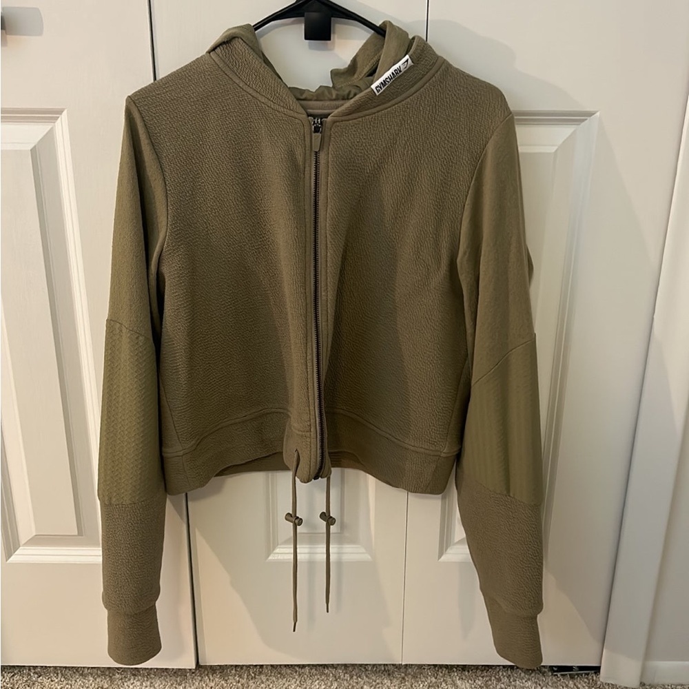Gymshark cropped zip up hoodie
